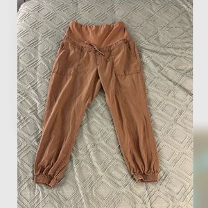 Gap Khaki Maternity Full Panel Utility Joggers